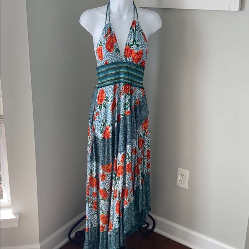 Free People Gabriela Halter Dress V-Neck Hem Dress - Picture 4 of 10